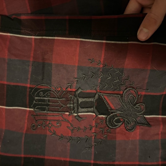 WRANGLER BUTTON FRONT WESTERN SHIRT Men's Size M Red/Black NWOT - Picture 9 of 11